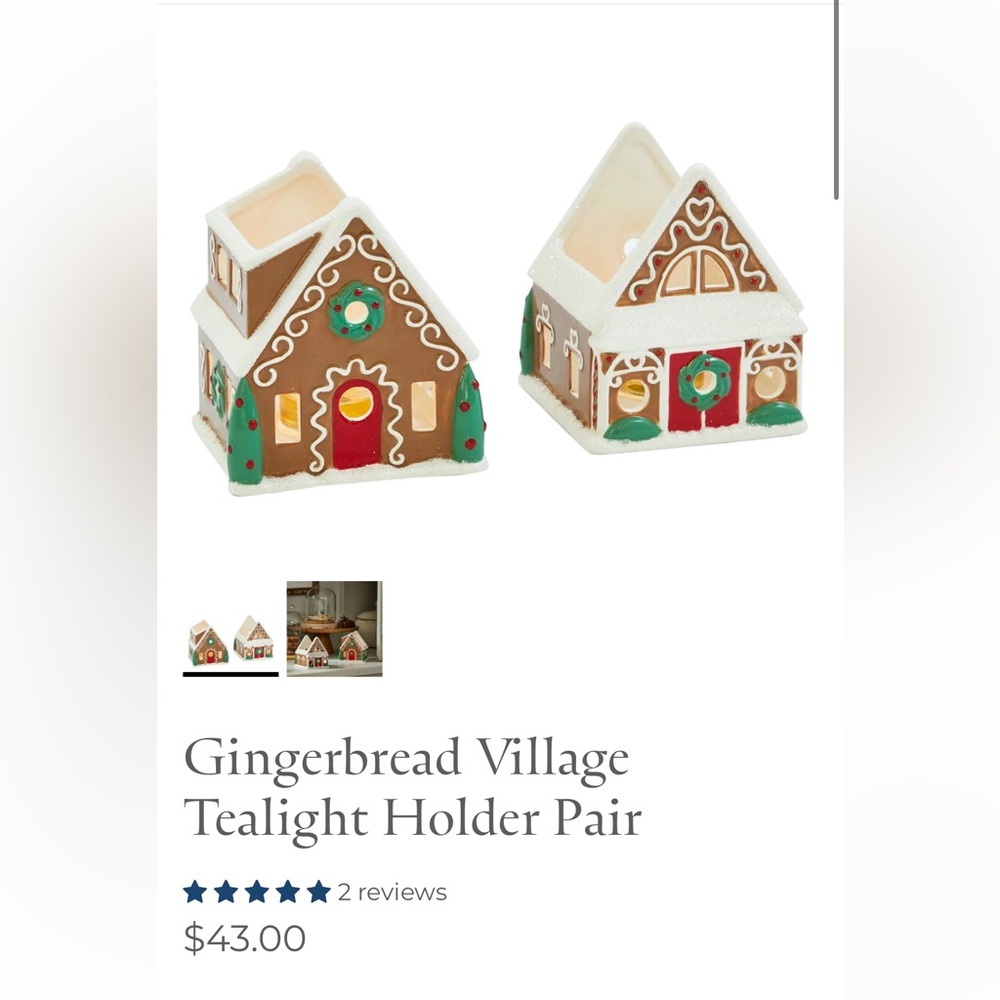 Partylite Gingerbread Candle Holders